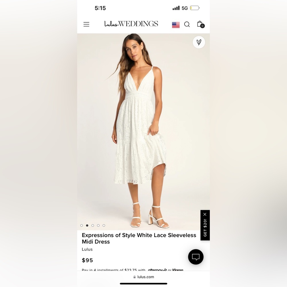 Lulus white lace dress